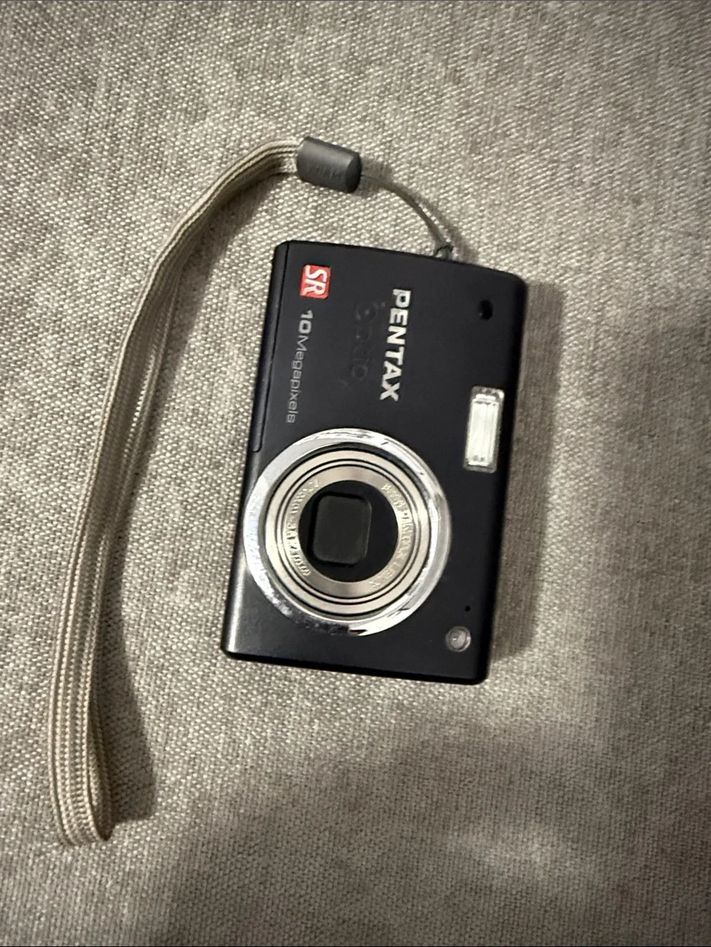 Pentax Compact Digital Camera in Black with Silver Accents